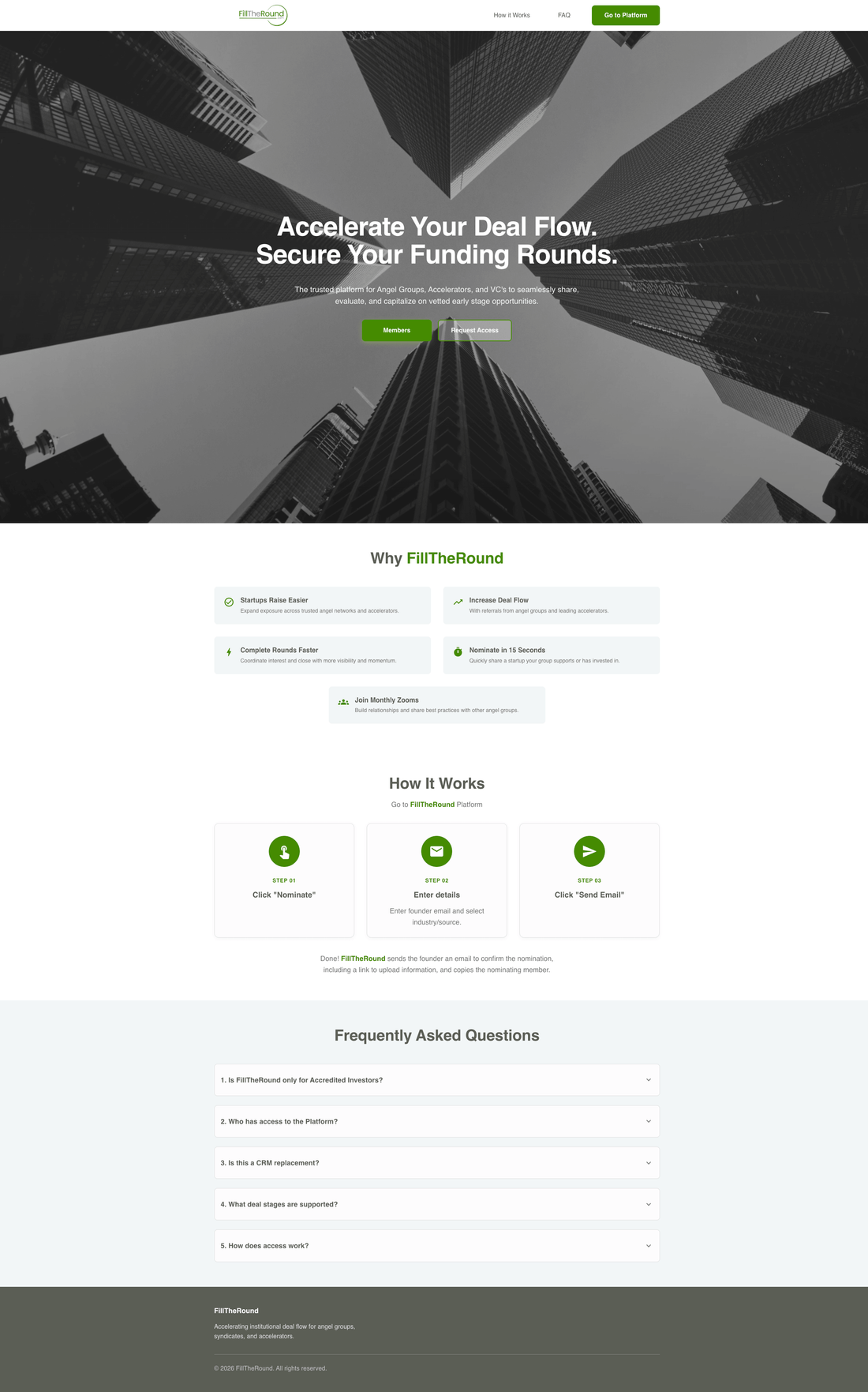 FillTheRound landing page